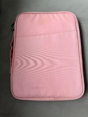 Pink Laptop Sleeve iPad Case Padded Organizer Zipper Minimal